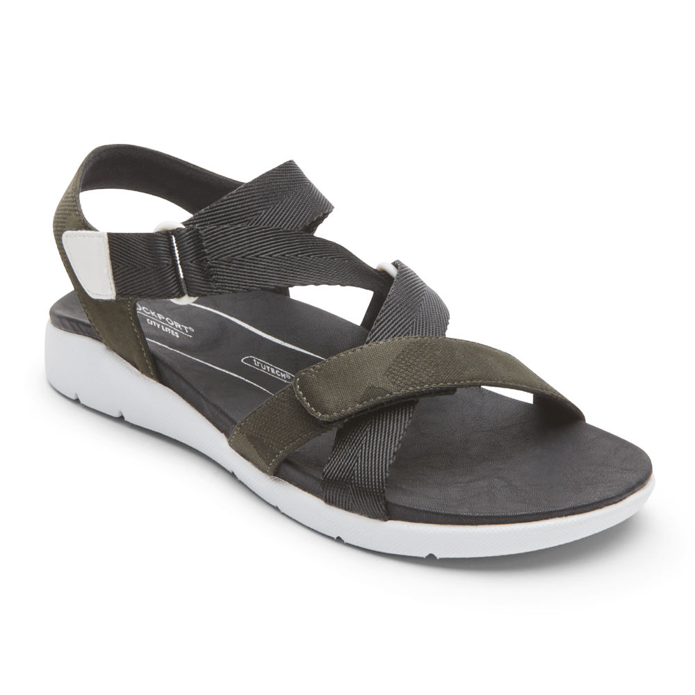 Rockport Womens Eileen X-Strap - Sandals Black - JOD180735